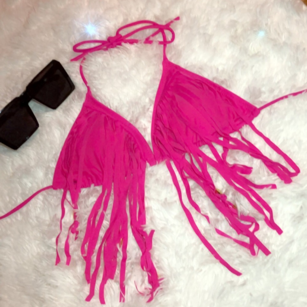 Zaful | Hot Pink Bikini Swim Top